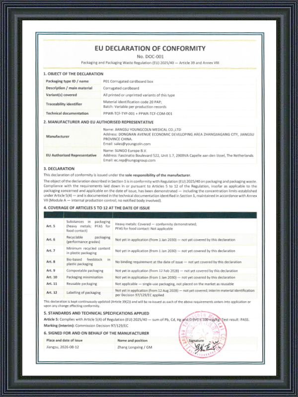 Declaración UE de conformidad DOC-001