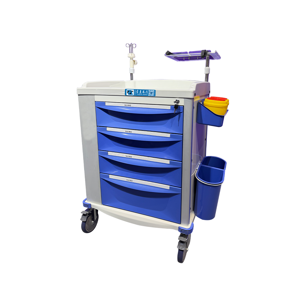 Carro de emergencia hospitalario de plástico BDT-E08 con cajones