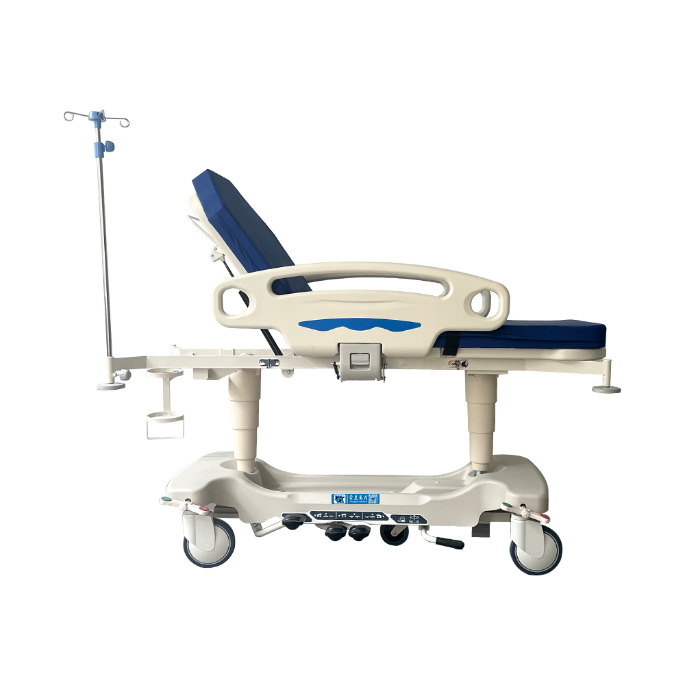 Carro tensor hidráulico para transporte de pacientes médicos BDEC03 con plataforma ABS 