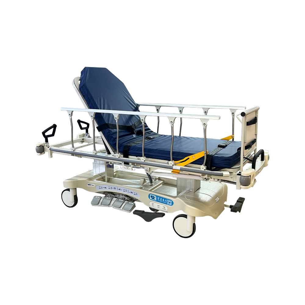 BDEC04(E) Carro tensor eléctrico para transporte de pacientes con tira de parachoques 