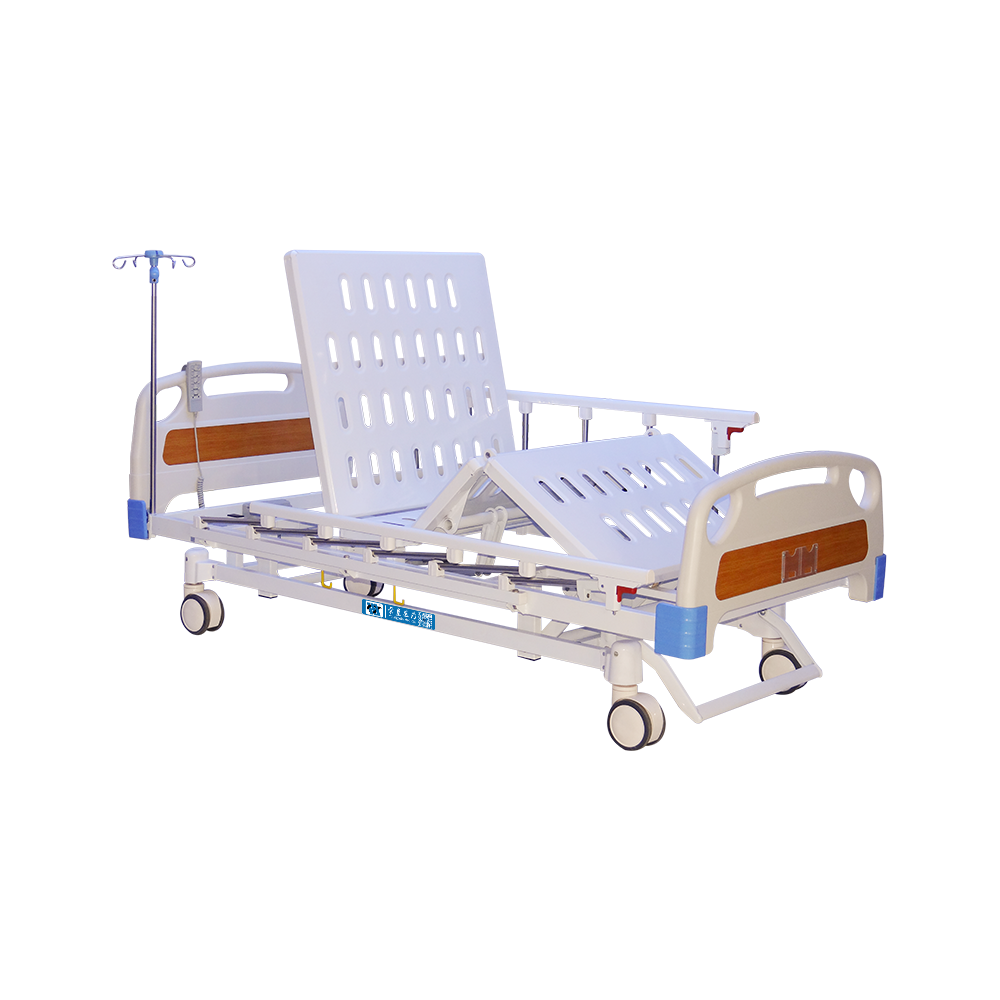 Cama de hospital eléctrica YC-E5611K con función de dirección con bloqueo central