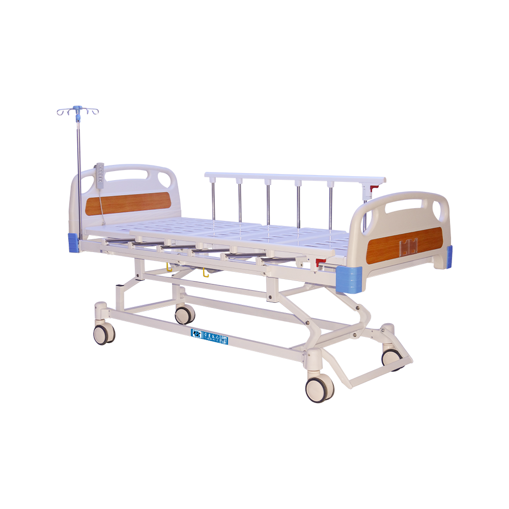 Cama de hospital eléctrica YC-E5611K con función de dirección con bloqueo central