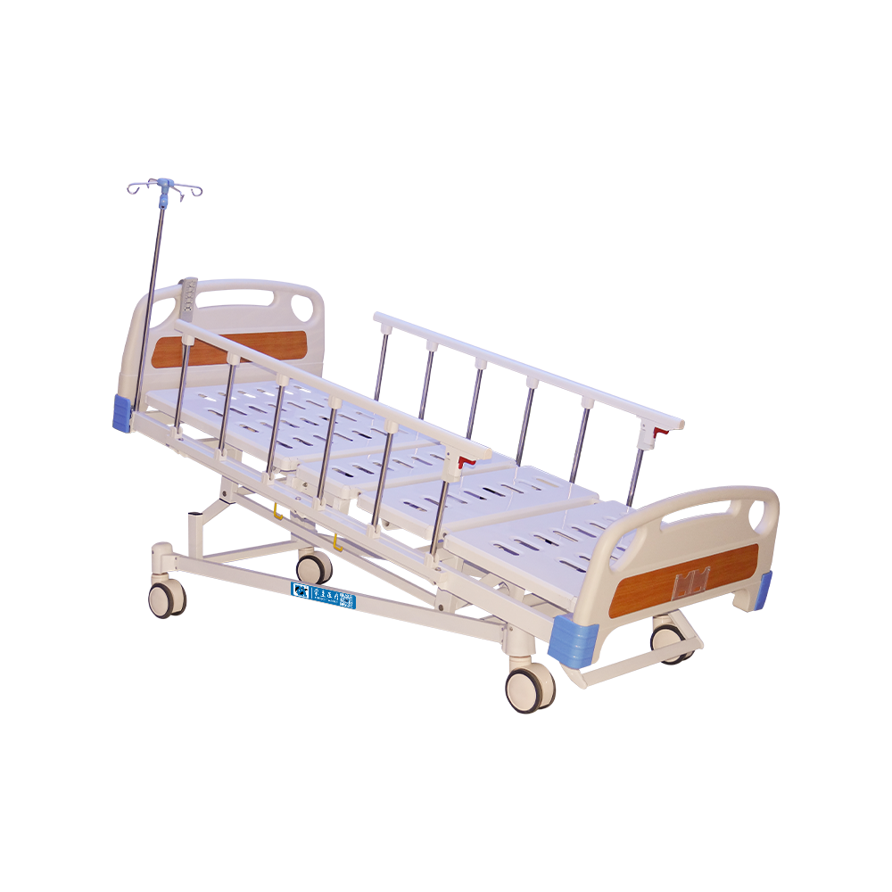 Cama de hospital eléctrica YC-E5611K con función de dirección con bloqueo central