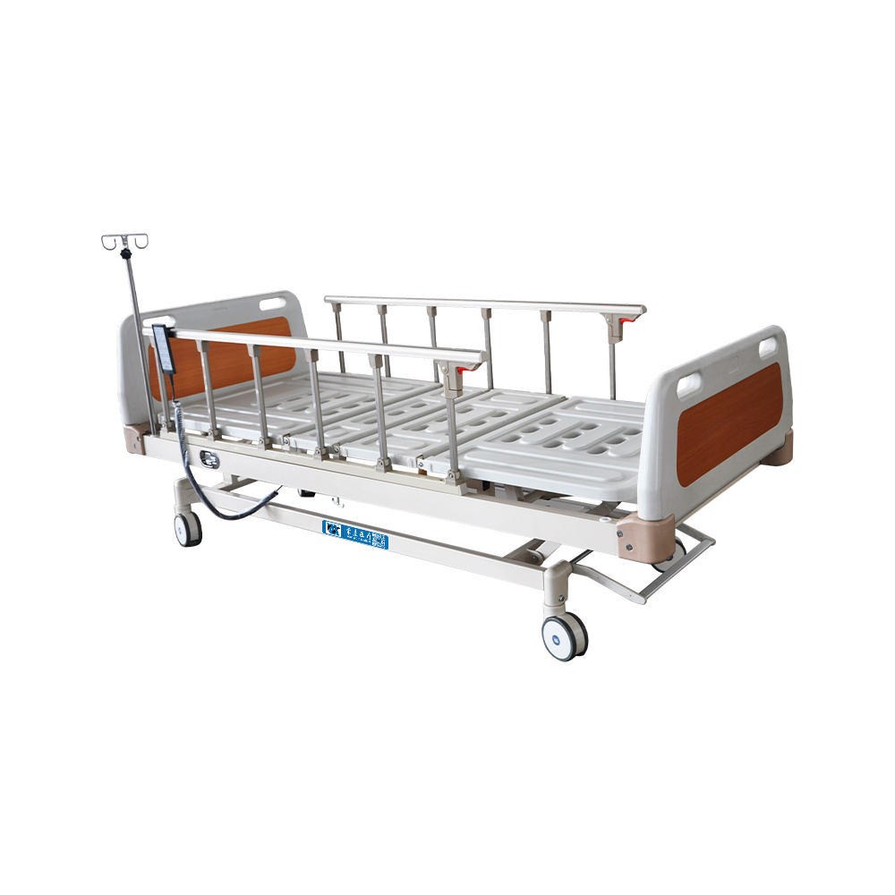 Cama de hospital eléctrica YC-E5611K con función de dirección con bloqueo central