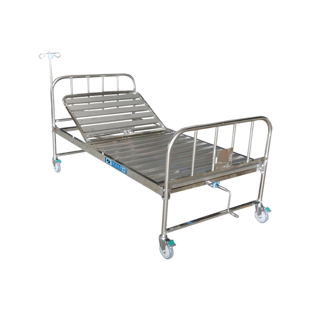 YC-T1112L Cama de hospital manual de acero inoxidable de diseño simple