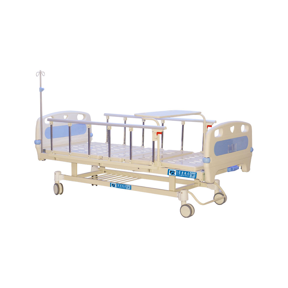 YCT2611K Cama hospitalaria manual de 2 manivelas con camilla de comedor