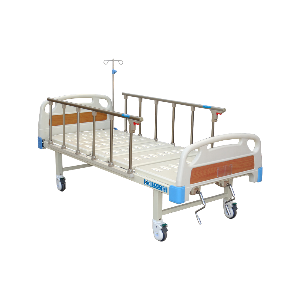 YC-T2611L(I) Cama de hospital manual con barandilla de aluminio plegable