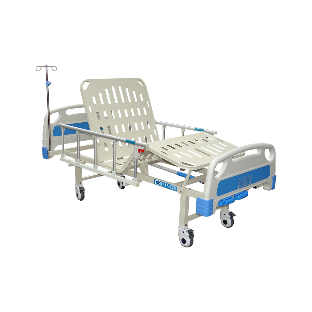 YC-T2611L(I) Cama de hospital manual con barandilla de aluminio plegable