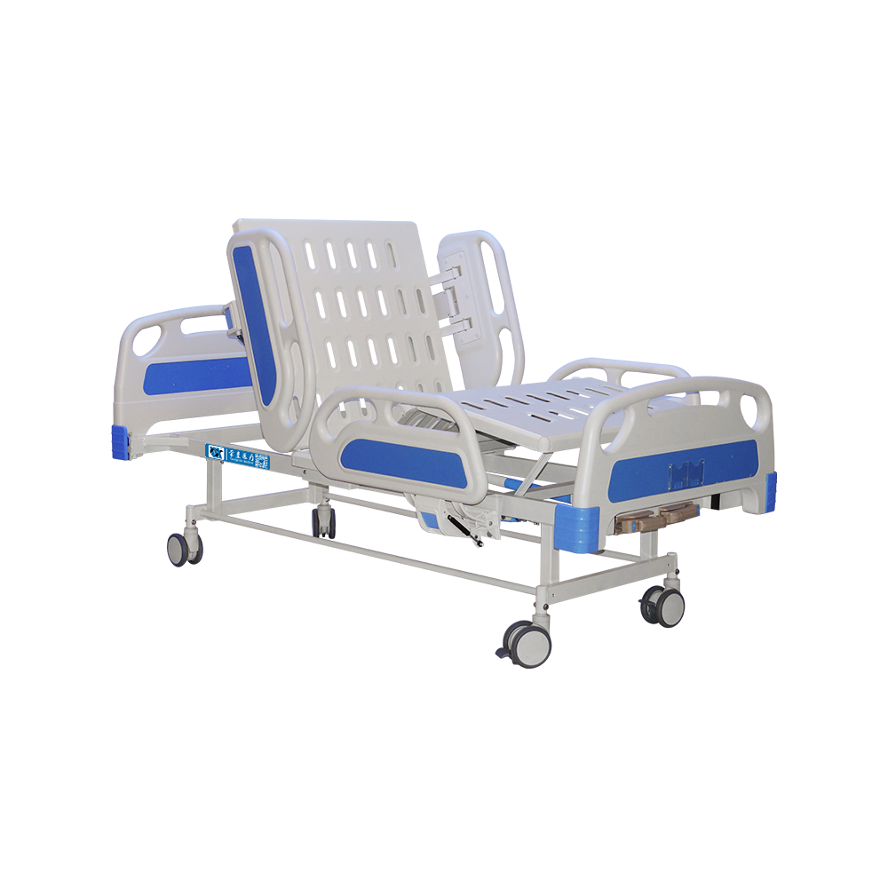 YC-T2618L Cama de hospital manual de 2 manivelas con barandillas ABS