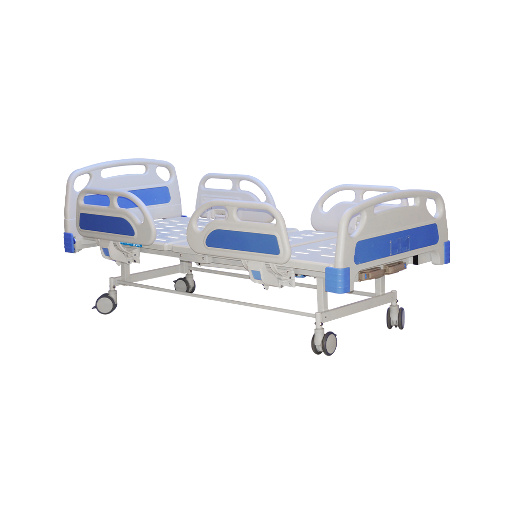 YC-T2618L Cama de hospital manual de 2 manivelas con barandillas ABS