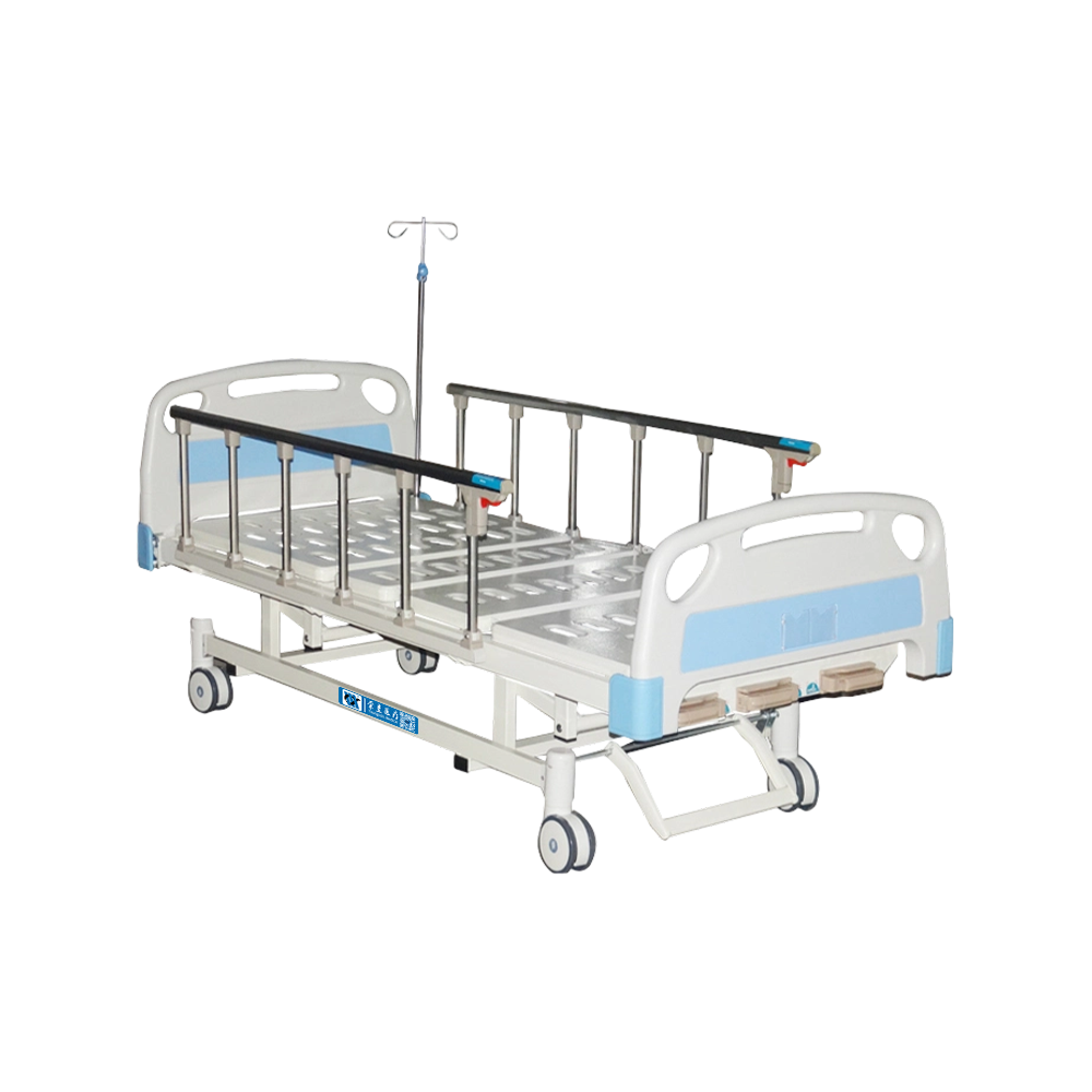 YC-T3611K Cama de hospital manual de 3 manivelas con rueda silenciosa 