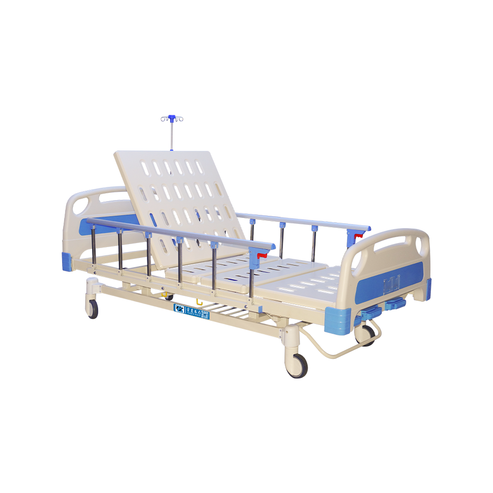YC-T3611K Cama de hospital manual de 3 manivelas con rueda silenciosa 