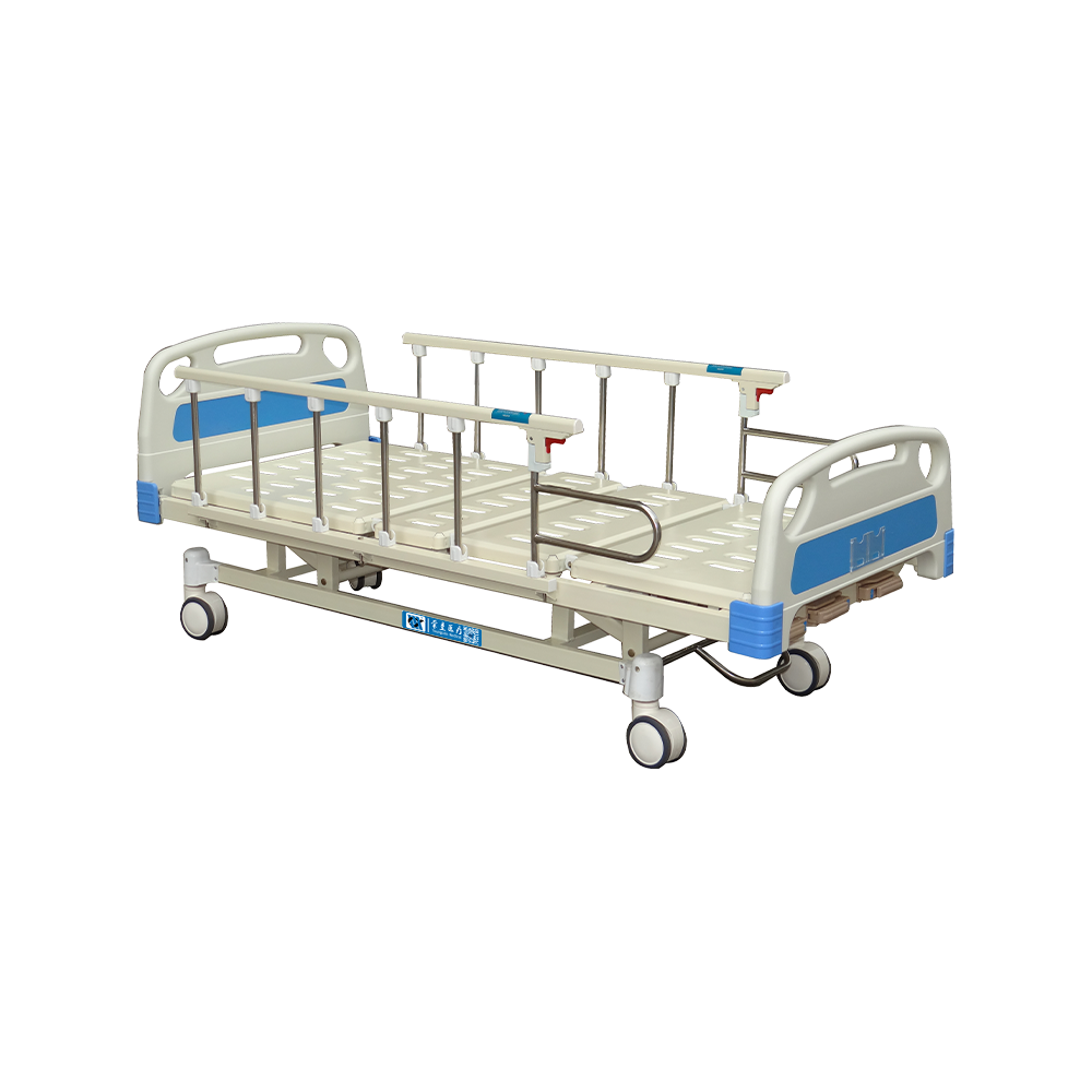 YC-T3611K Cama de hospital manual de 3 manivelas con rueda silenciosa 