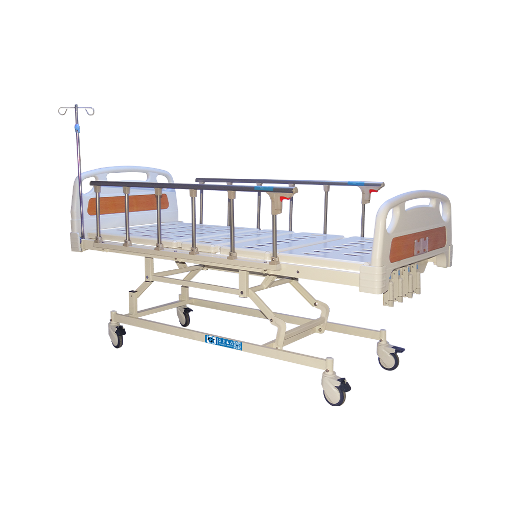 YC-T5611L Cama de hospital manual de 5 funciones con rueda silenciosa