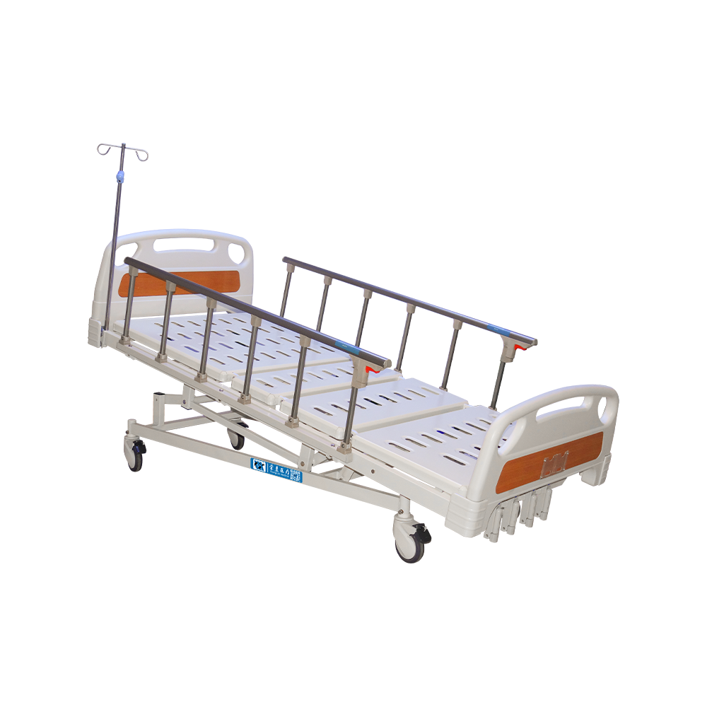 YC-T5611L Cama de hospital manual de 5 funciones con rueda silenciosa