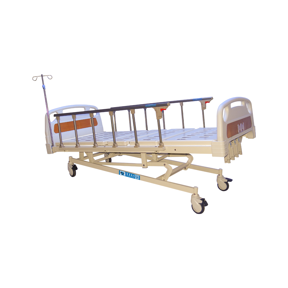 YC-T5611L Cama de hospital manual de 5 funciones con rueda silenciosa