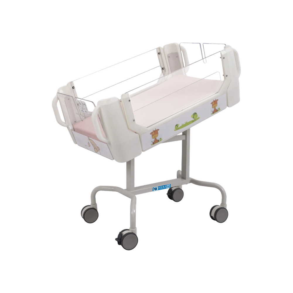 Cuna móvil para bebé de hospital con barandilla transparente de longitud completa BDB12