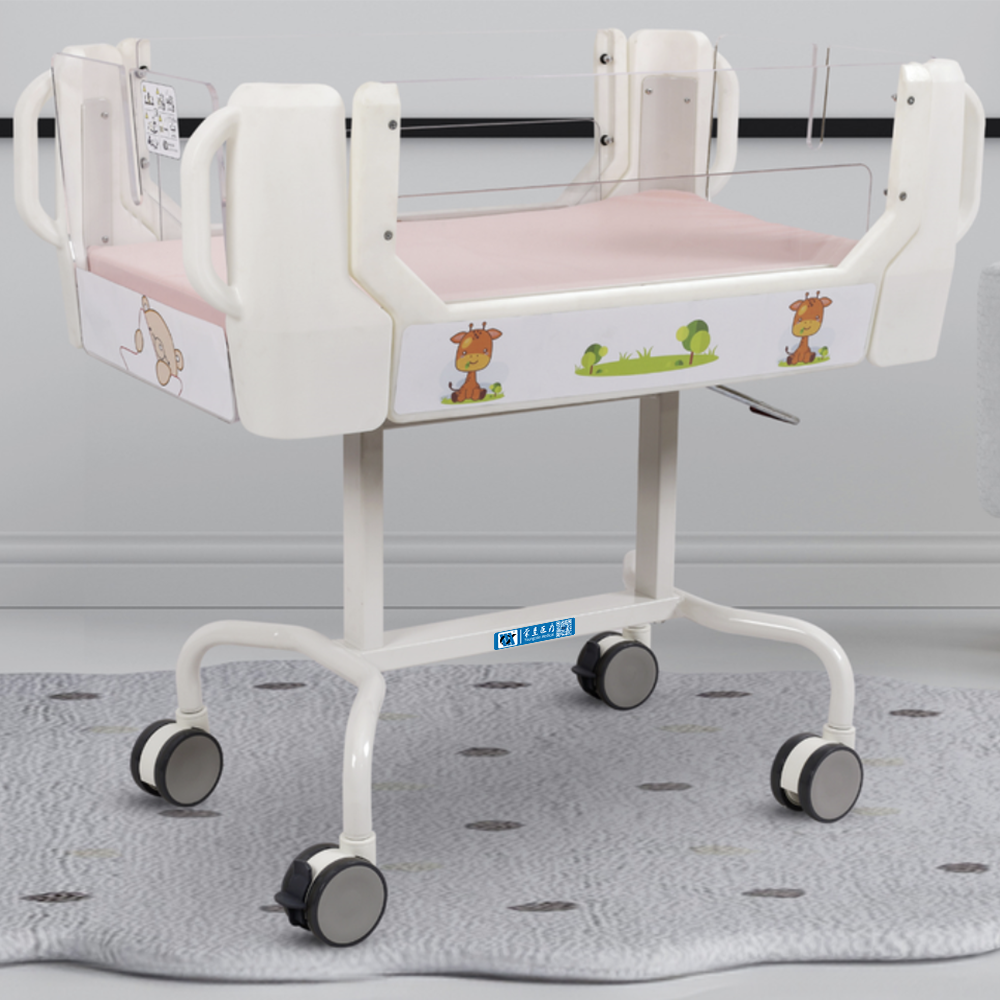 Cuna móvil para bebé de hospital con barandilla transparente de longitud completa BDB12