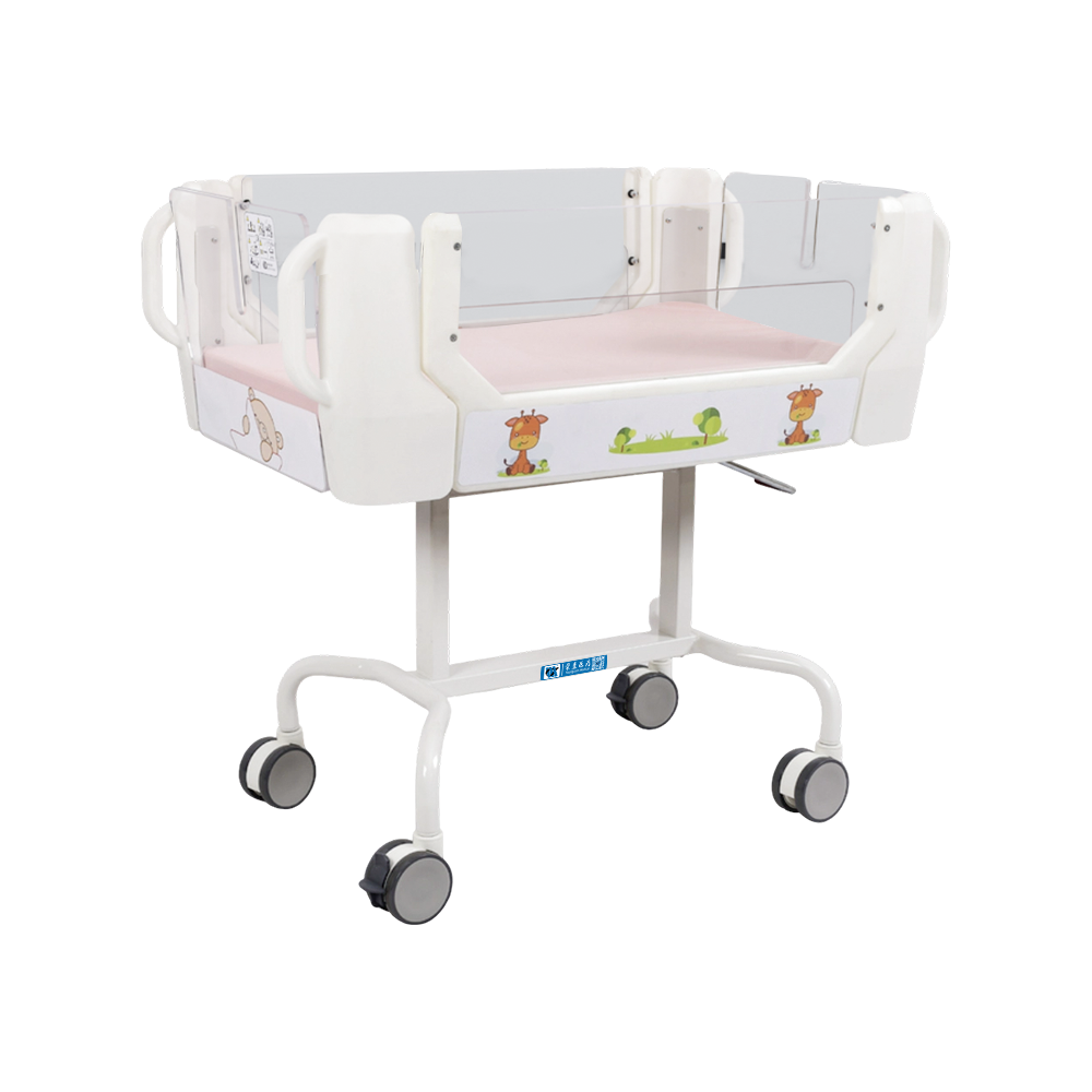 Cuna móvil para bebé de hospital con barandilla transparente de longitud completa BDB12