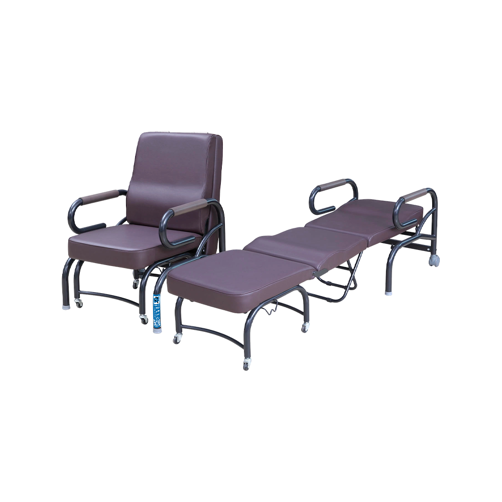 BDEC107 Sillón reclinable plegable para hospital con ruedas
