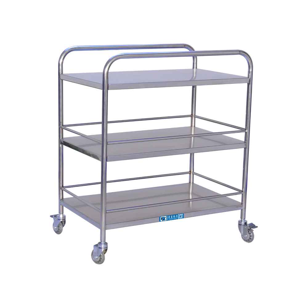 BDT202B Carro móvil liso de acero inoxidable para instrumentos medicos