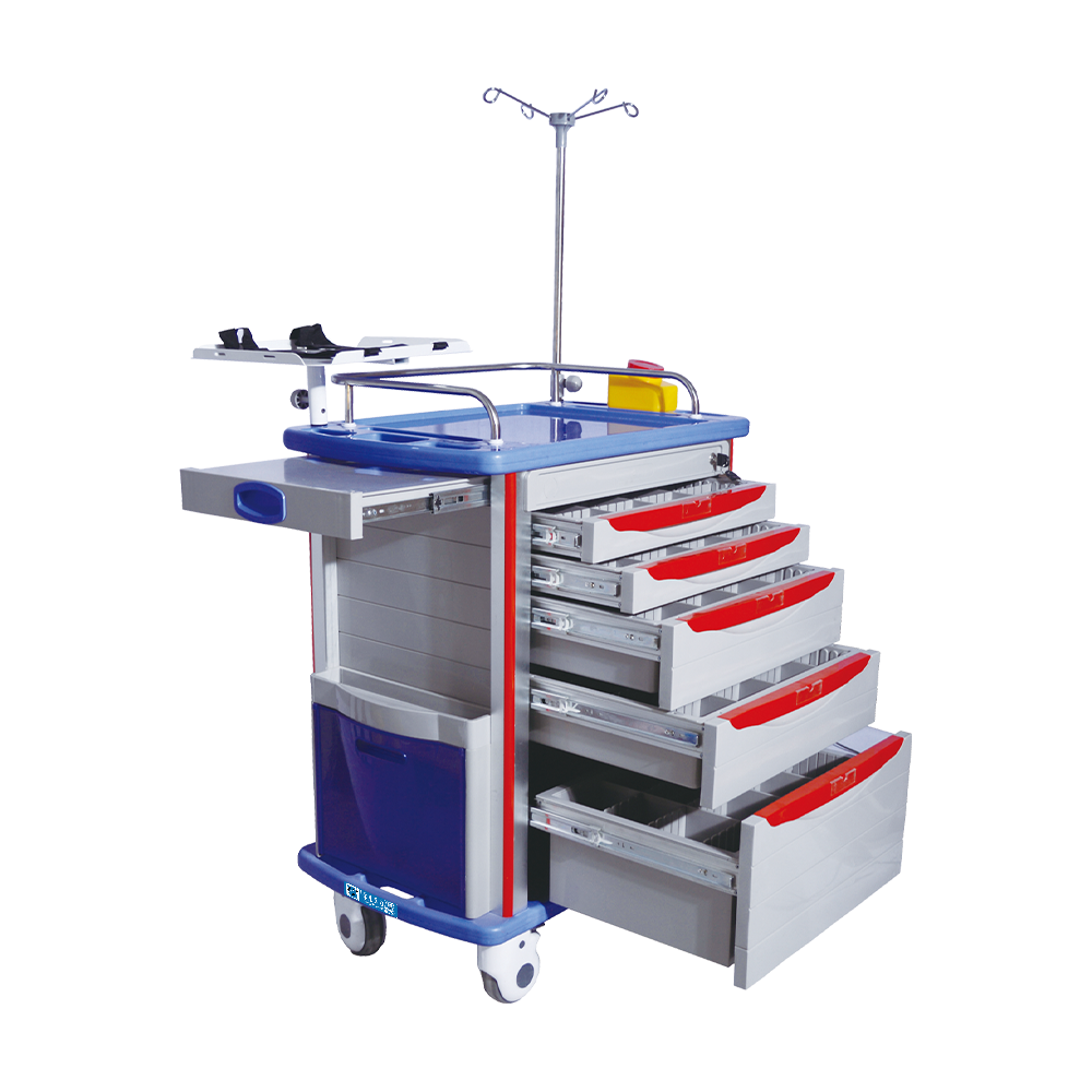 Carrito de emergencia móvil para hospital BDT212 con cajones