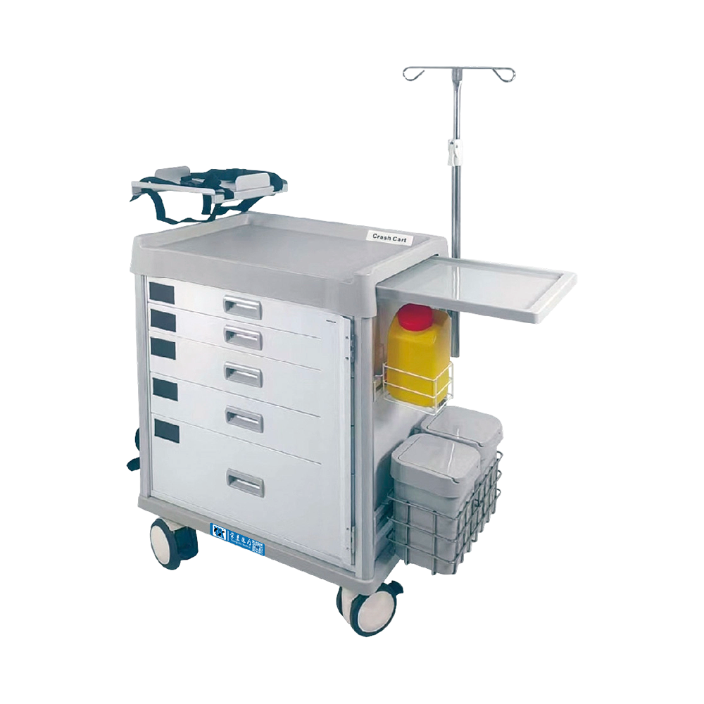 Carro de medicamentos móvil con cerradura para hospital y placa superior de plástico ABS BDT215