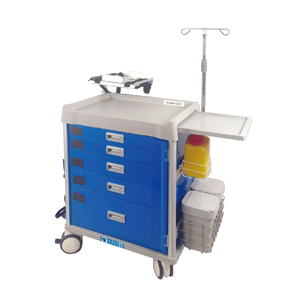 Carro de medicamentos móvil con cerradura para hospital y placa superior de plástico ABS BDT215