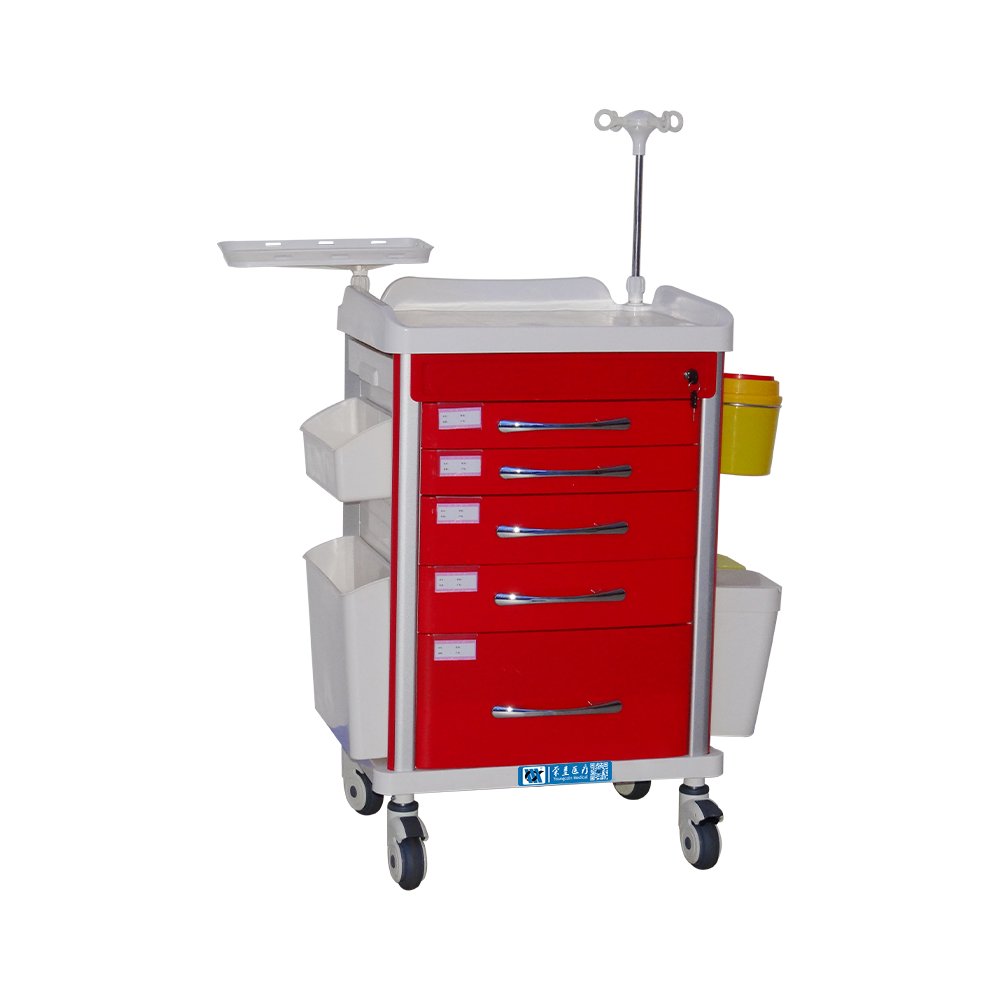 Carrito de cuidados críticos médicos BDT220 para uso en urgencias y UCI