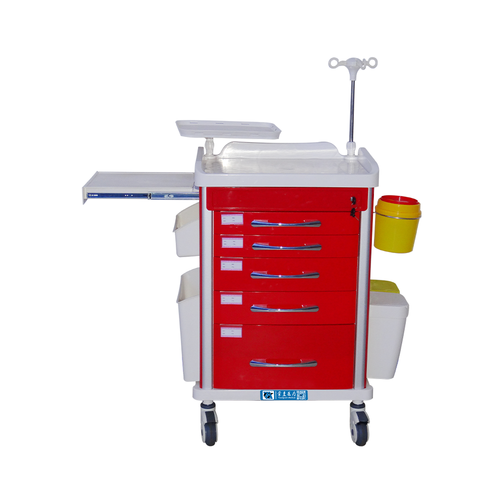 Carrito de cuidados críticos médicos BDT220 para uso en urgencias y UCI