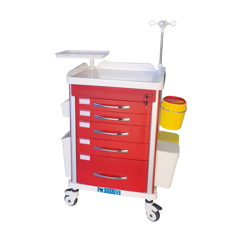 Carrito de cuidados críticos médicos BDT220 para uso en urgencias y UCI