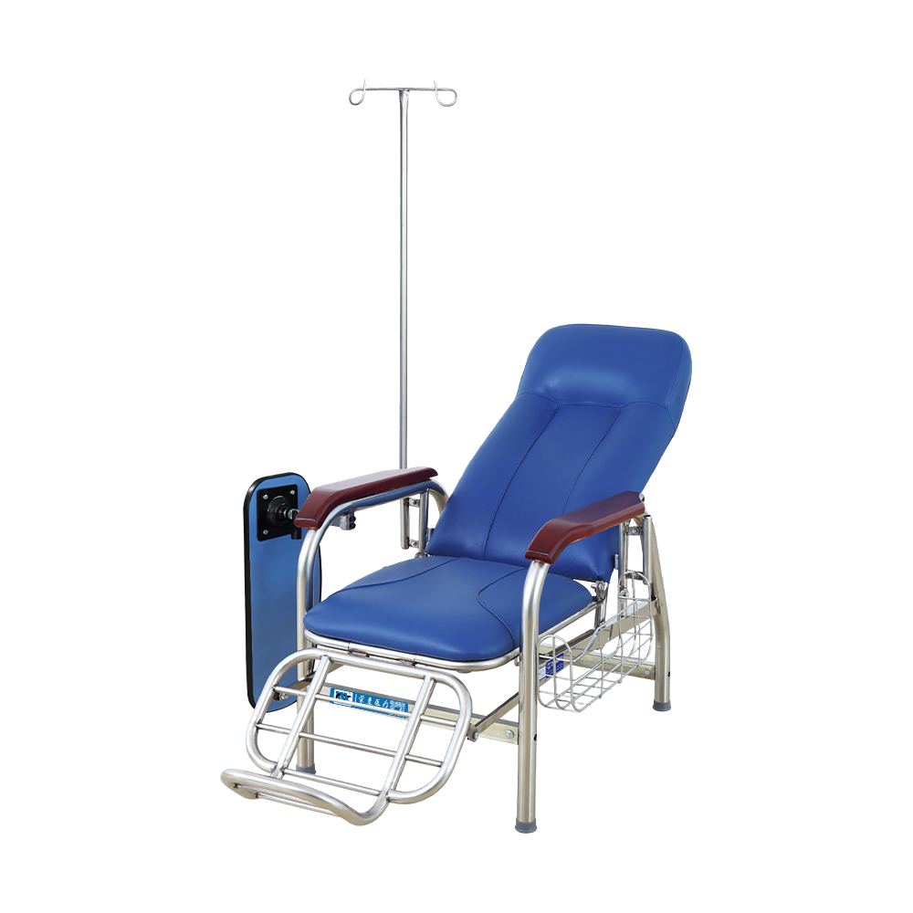 BDEC105 Silla reclinable de infusión intravenosa de material de acero inoxidable para clínicas