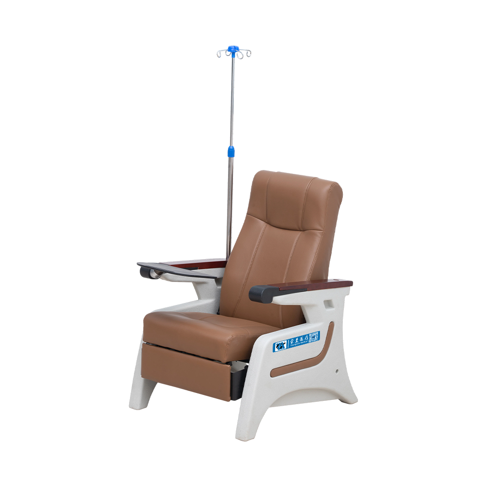 BDEC115 Silla de infusión intravenosa de cuero sintético PVC, silla reclinable para clínicas