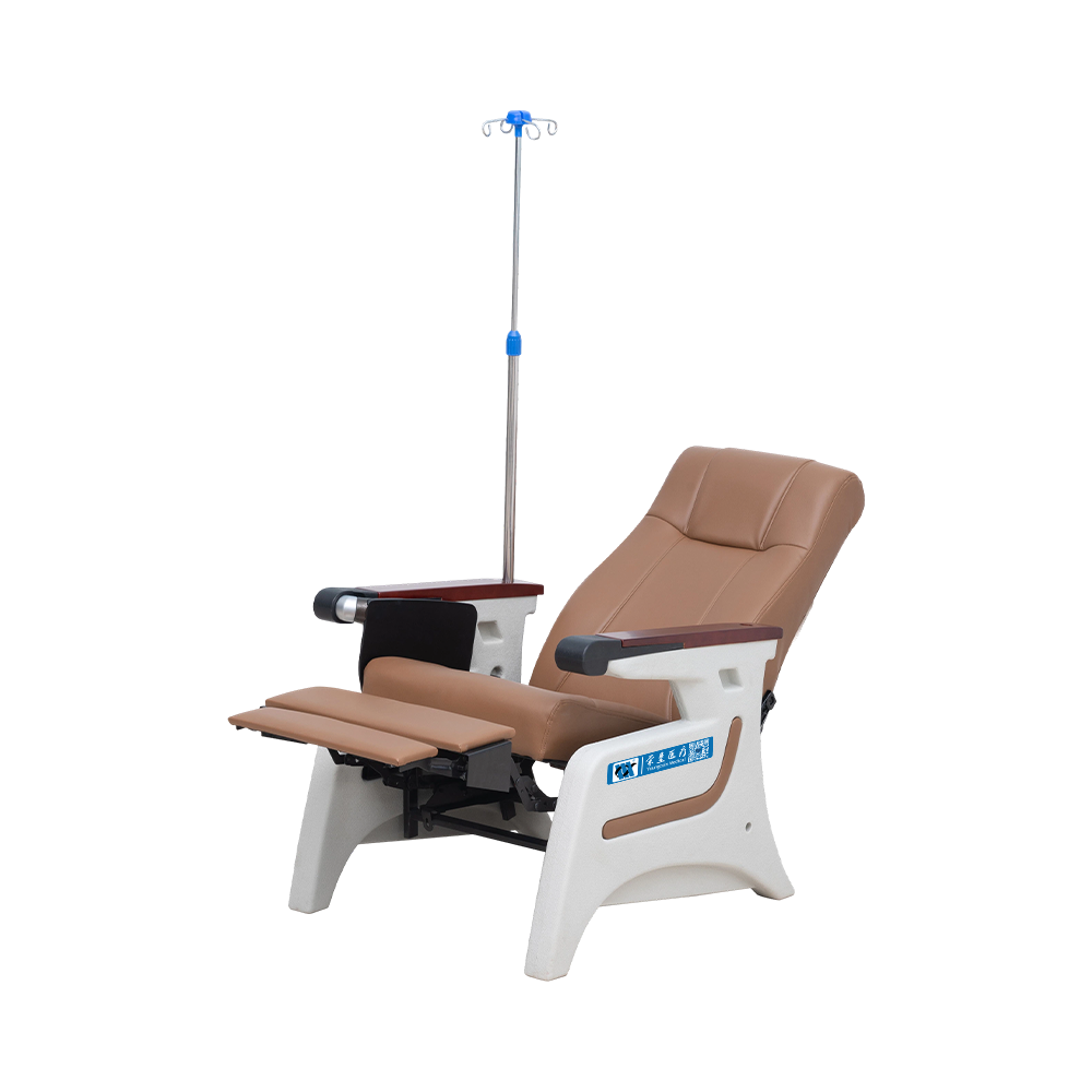 BDEC115 Silla de infusión intravenosa de cuero sintético PVC, silla reclinable para clínicas