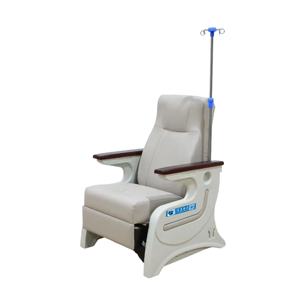 BDEC115 Silla de infusión intravenosa de cuero sintético PVC, silla reclinable para clínicas