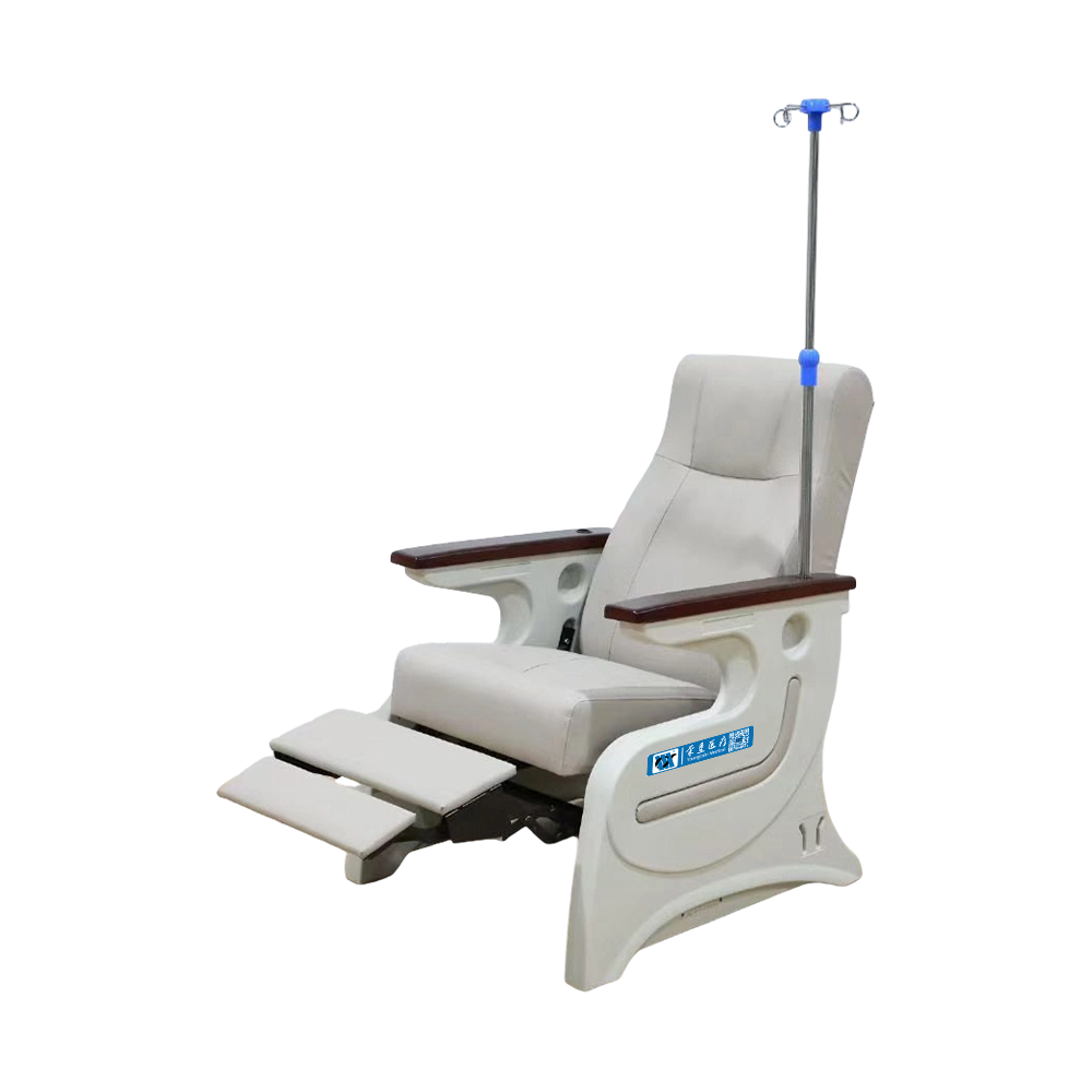 BDEC115 Silla de infusión intravenosa de cuero sintético PVC, silla reclinable para clínicas