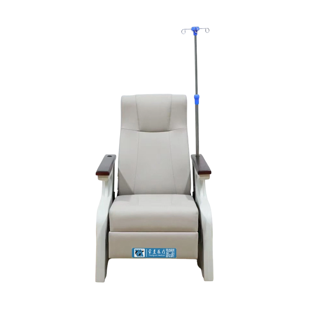 BDEC115 Silla de infusión intravenosa de cuero sintético PVC, silla reclinable para clínicas