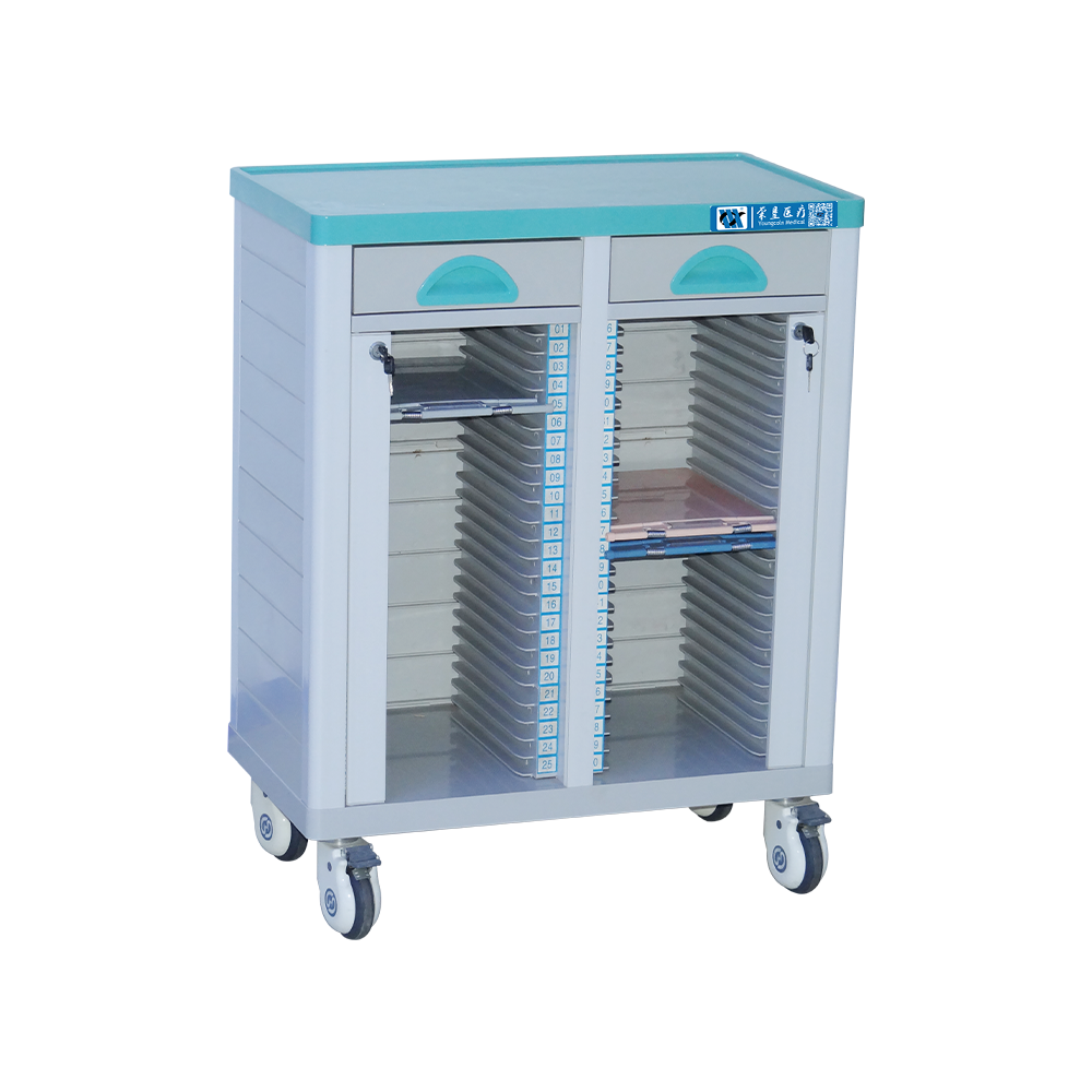 BDT217B Carro porta registros médicos sobre ruedas