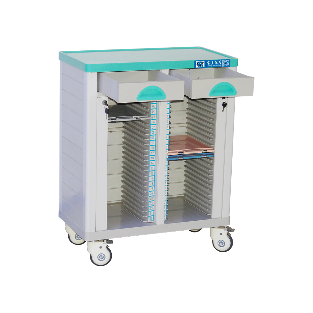 BDT217B Carro porta registros médicos sobre ruedas