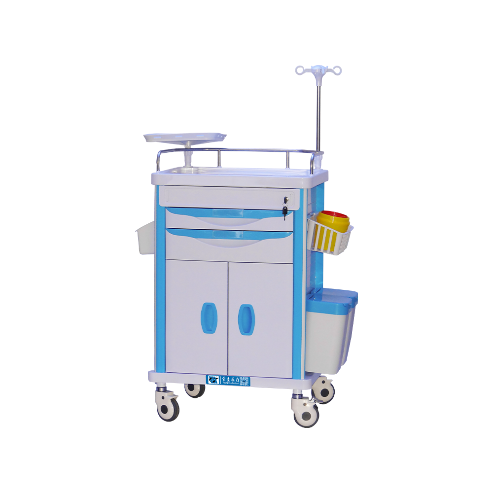 Carro de emergencia móvil para hospital BDT219 con cerradura