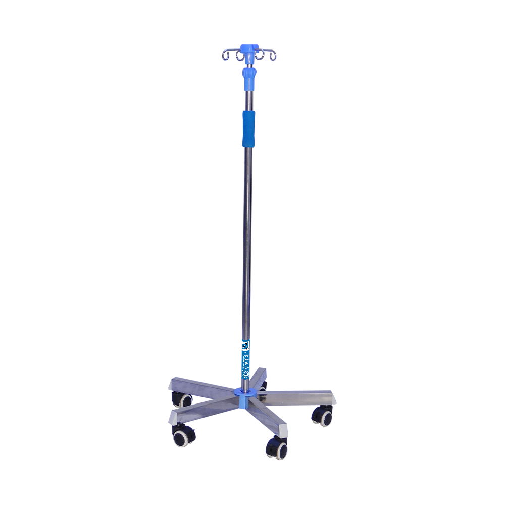 BDT224 Soporte de goteo intravenoso móvil de alta resistencia de 5 patas para hospital