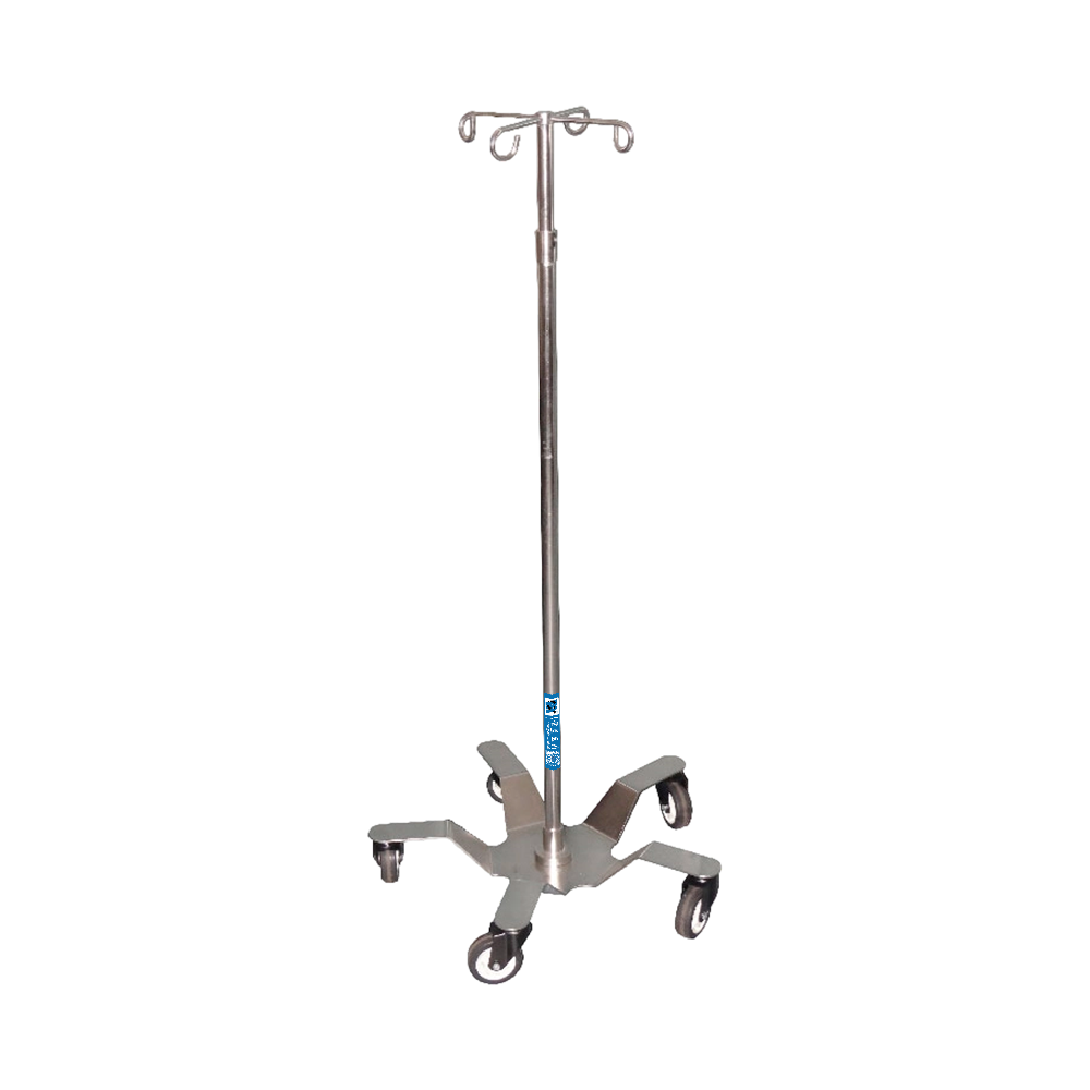 Soporte intravenoso médico móvil de acero inoxidable BDT225 con ruedas