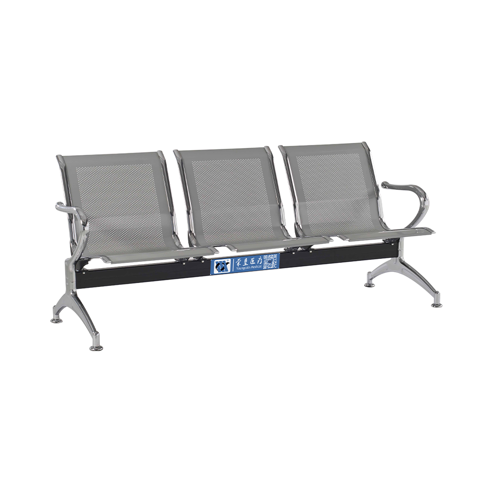 Silla de espera de 3 asientos de acero inoxidable BDEC201