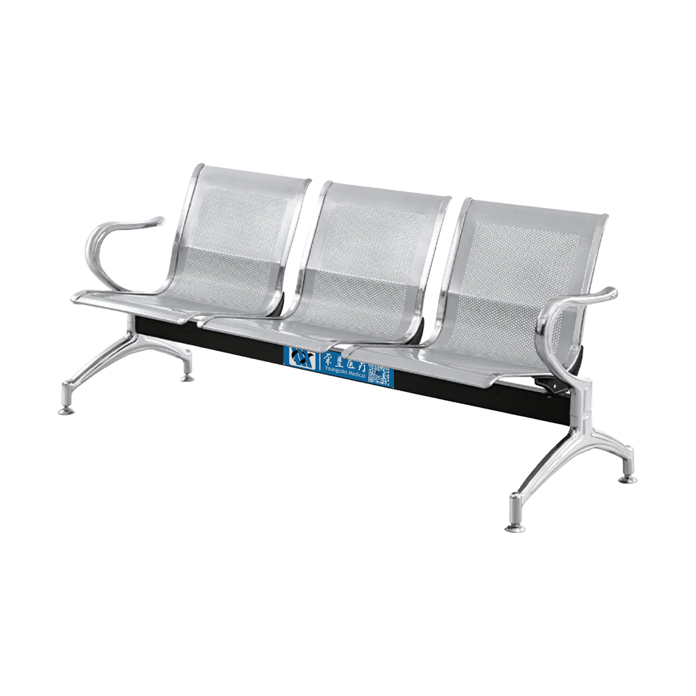 Silla de espera de 3 asientos de acero inoxidable BDEC201