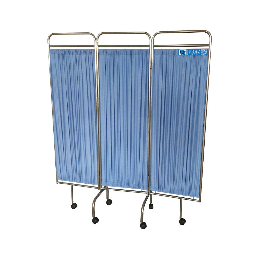 Pantalla de hospital plegable móvil BDT227 de 3 pliegues