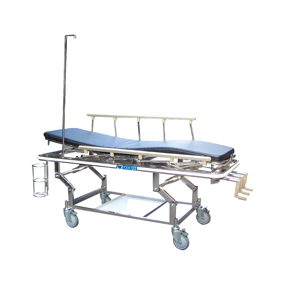 BDTT207 Carro de transferencia de pacientes manual de acero inoxidable con altura ajustable