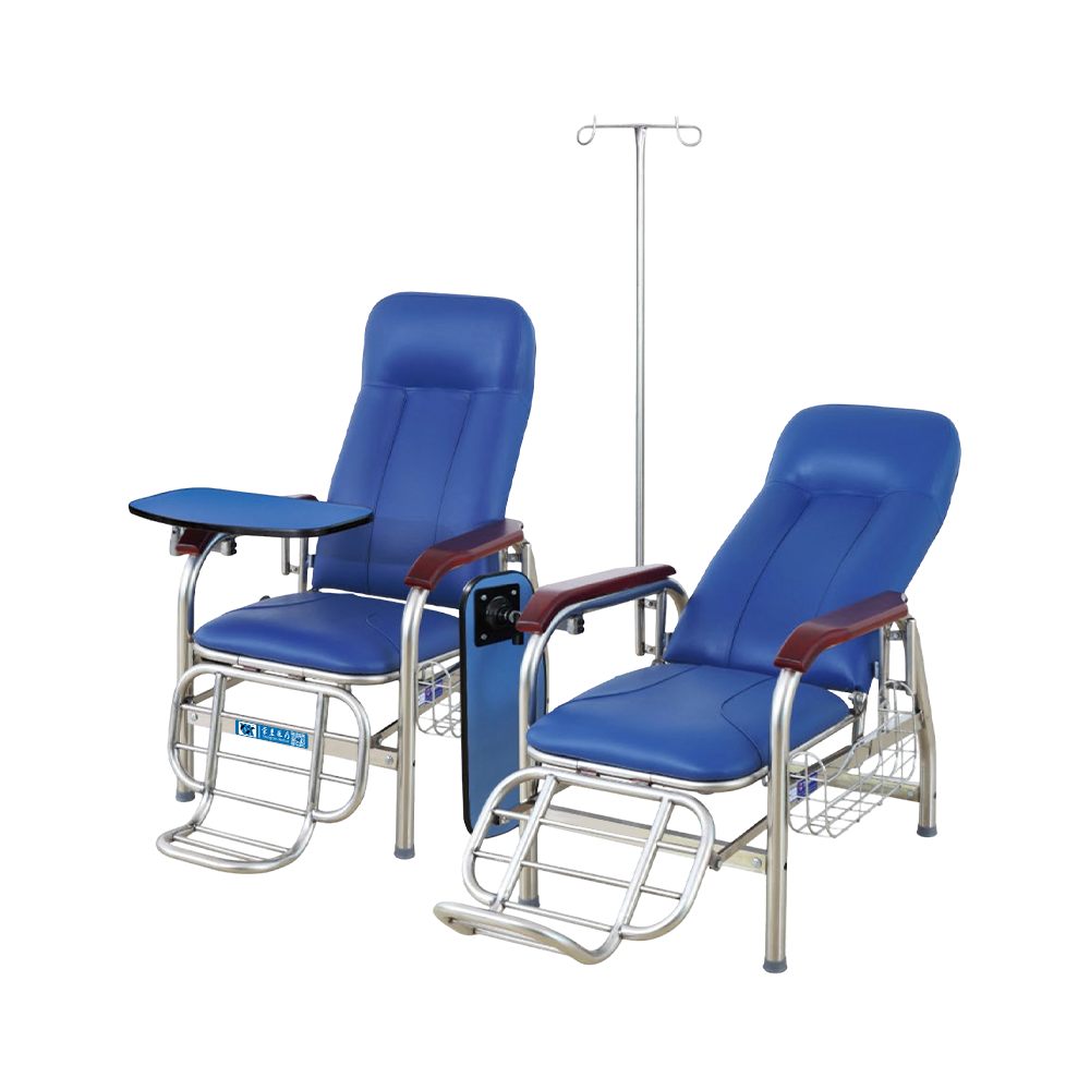 BDEC105 Silla reclinable de infusión intravenosa de material de acero inoxidable para clínicas