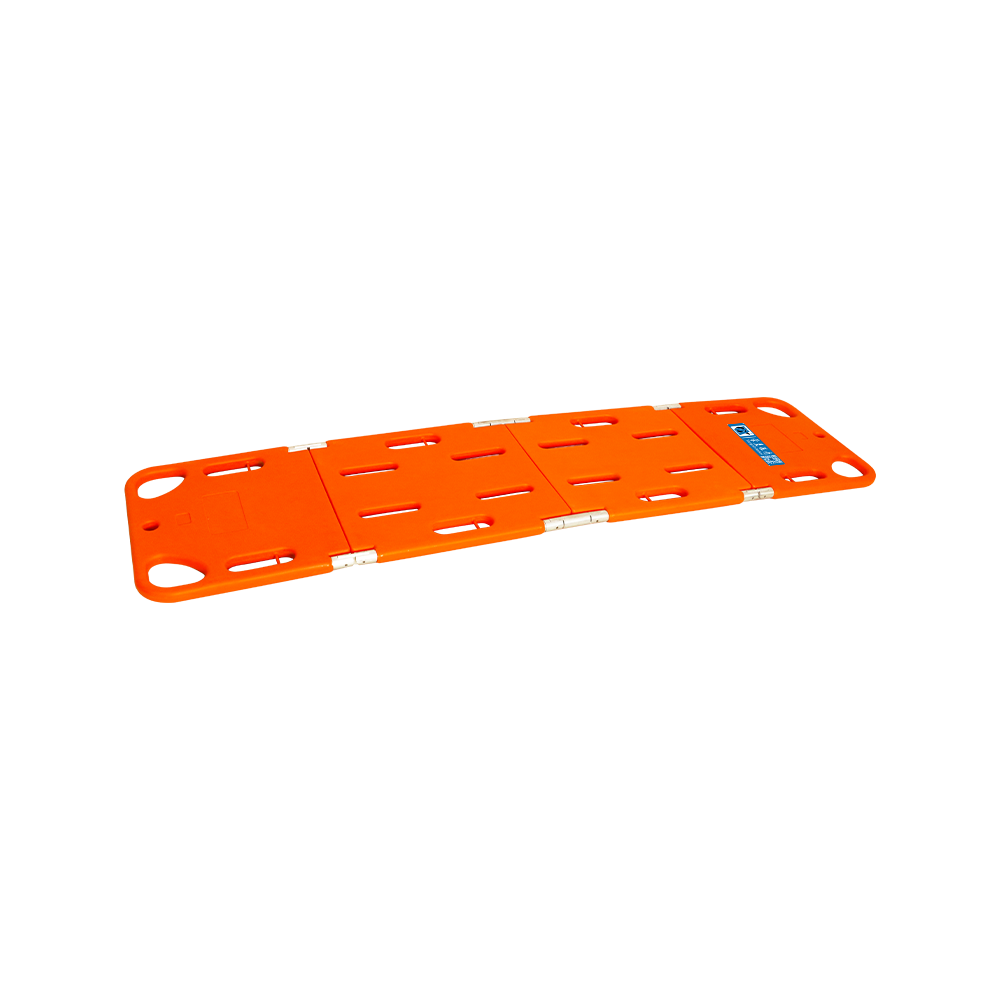 Tabla espinal portátil de plástico plegable de emergencia BDST307 de 4 pliegues