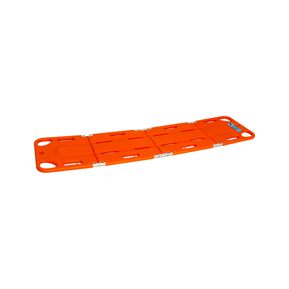 Tabla espinal portátil de plástico plegable de emergencia BDST307 de 4 pliegues