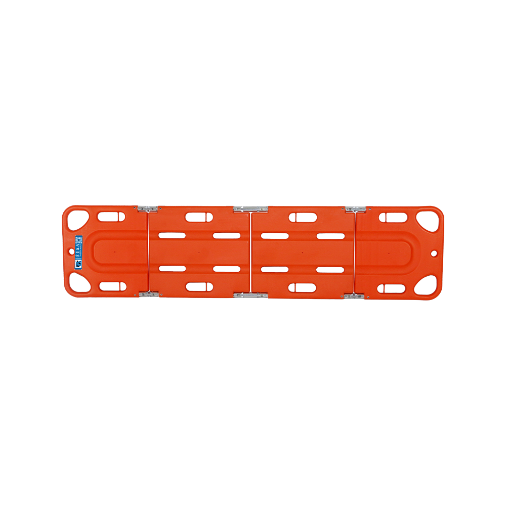 Tabla espinal portátil de plástico plegable de emergencia BDST307 de 4 pliegues